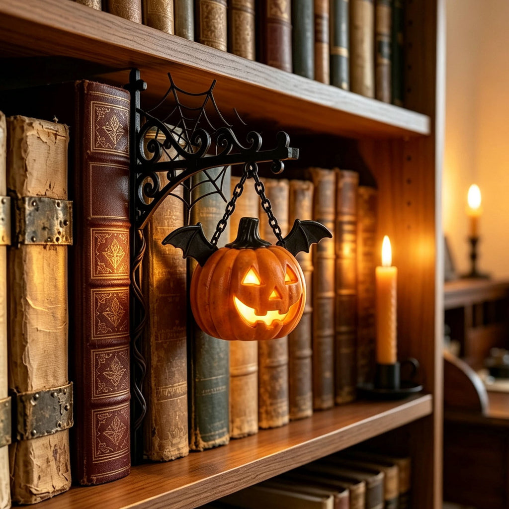 Diceymbol 11.81 Inch Halloween Ghost Night Light, Witch Hat Ghost Lamp with Jack O Lantern, Halloween Decorations Indoor for Table Mantel Party Decor