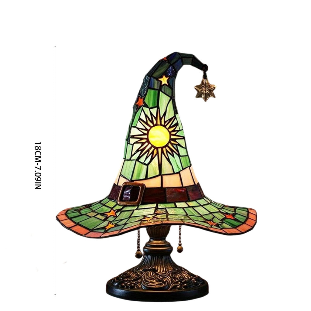 Clearance Witch Hat Lamp, Halloween Nigh Light Handcrafted Retro Resin Witch Hat Light, Usb Powered, Gothic Halloween Decorations for Bedroom