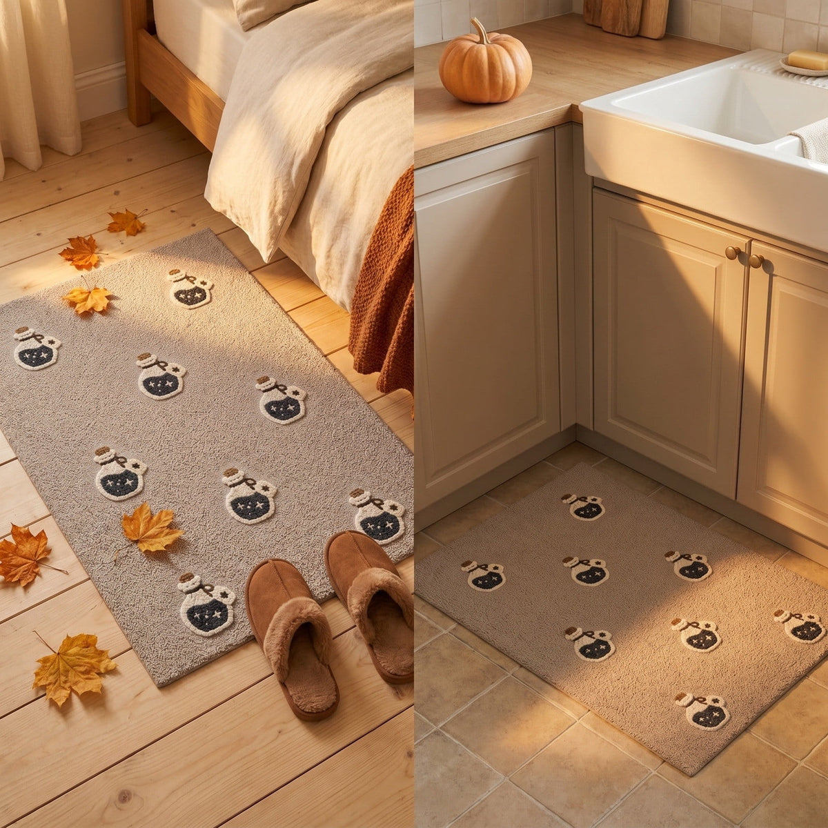 Halloween Ghost Door Mat, Cute Welcome Mat for Front Door Porch Entryway Haunted Outdoor Decor Spooky Decorative Entrance Doormat Non Slip Halloween Rug, 16" x 24"
