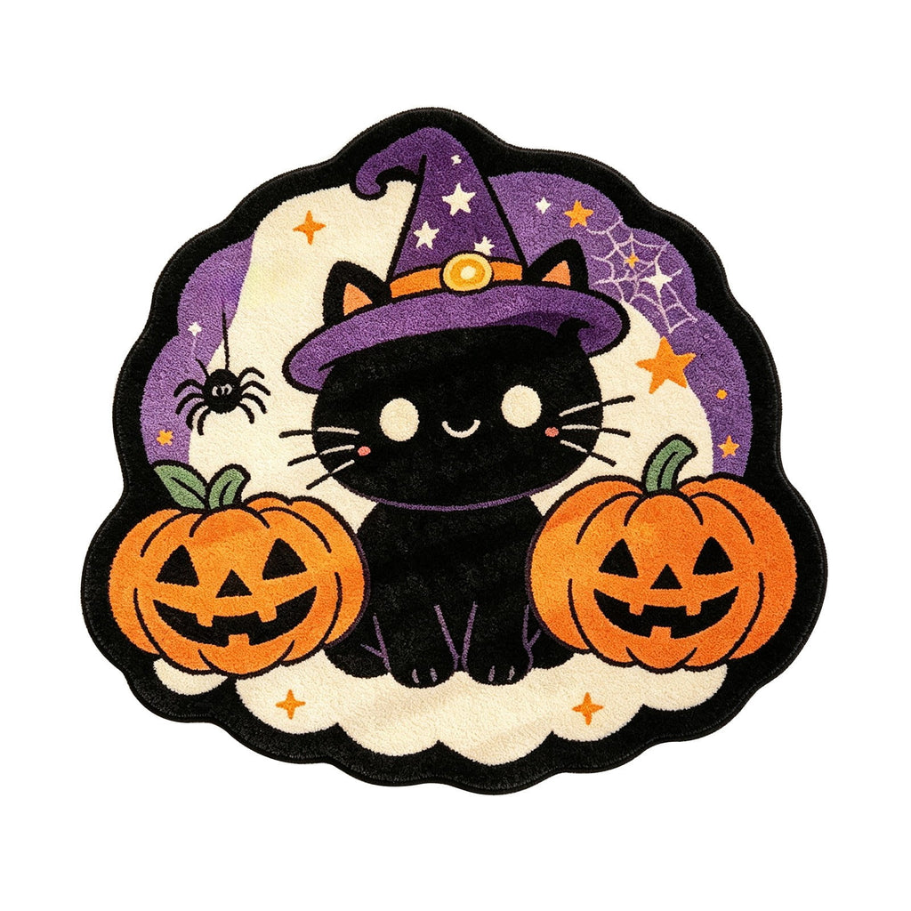 Halloween Door Mat Pumpkin Shaped Non-Absorbent Skidproof Mat 15.75x23.62in Polyester Skidproof & Weather Resistant for Front Door Porch Indoor Outdoor Halloween Door Mat by MPOISVA