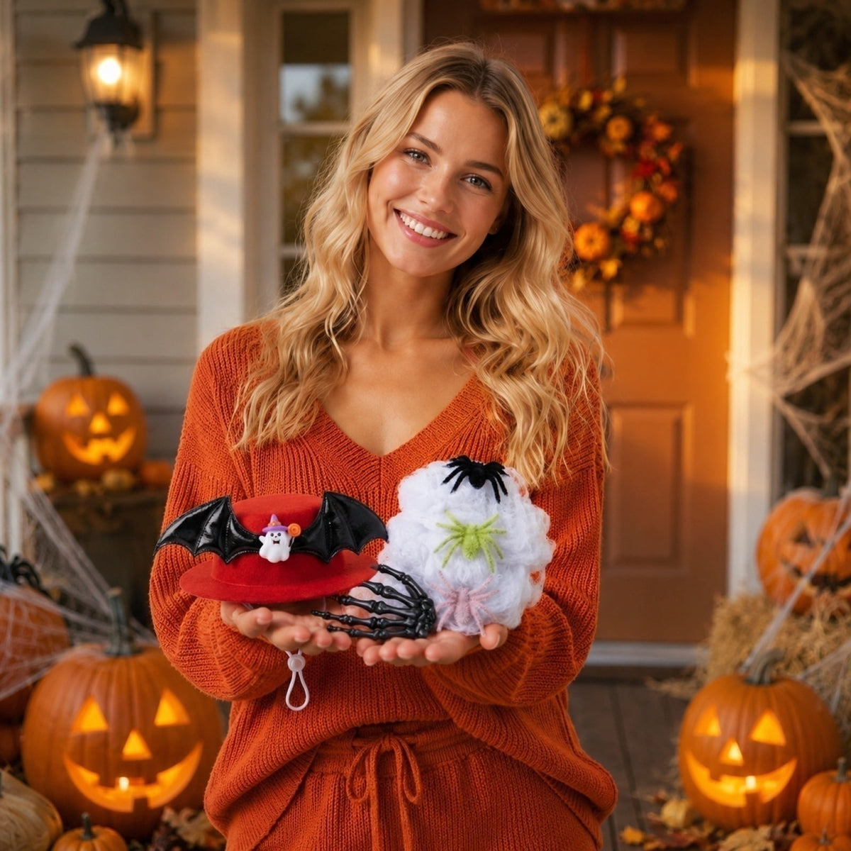 Halloween Garden Porch Decor, Porch Goose Outfits Halloween, 23 Inch Porch Goose Outfits, Witch Dress and Hat Set, Fits 23X11X26 Inch Standing Plush Goose for Front Porch Lawn