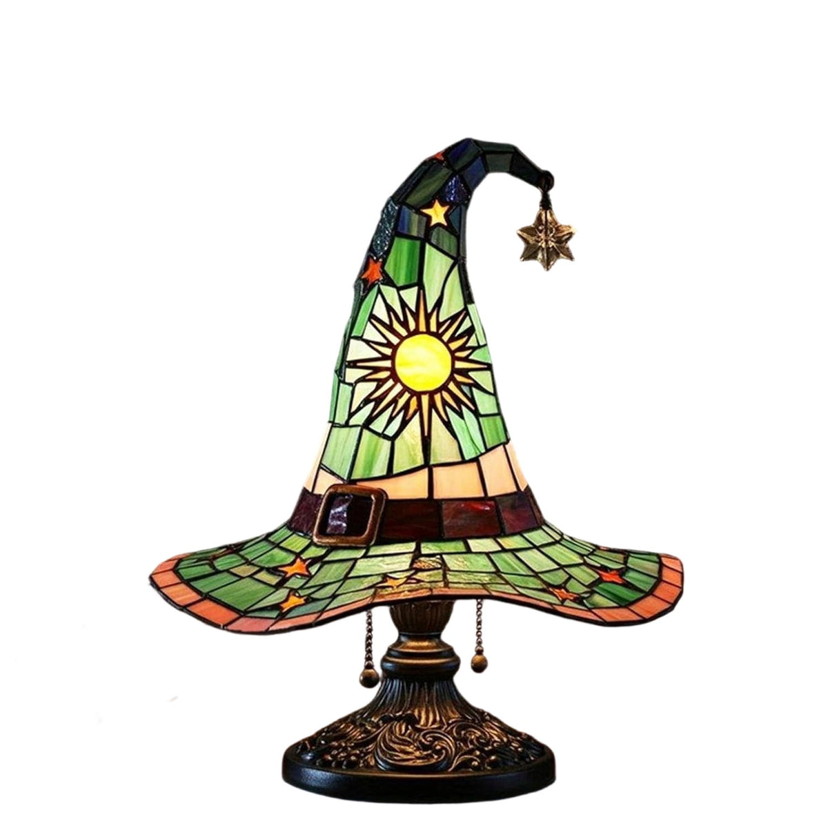 Clearance Witch Hat Lamp, Halloween Nigh Light Handcrafted Retro Resin Witch Hat Light, Usb Powered, Gothic Halloween Decorations for Bedroom