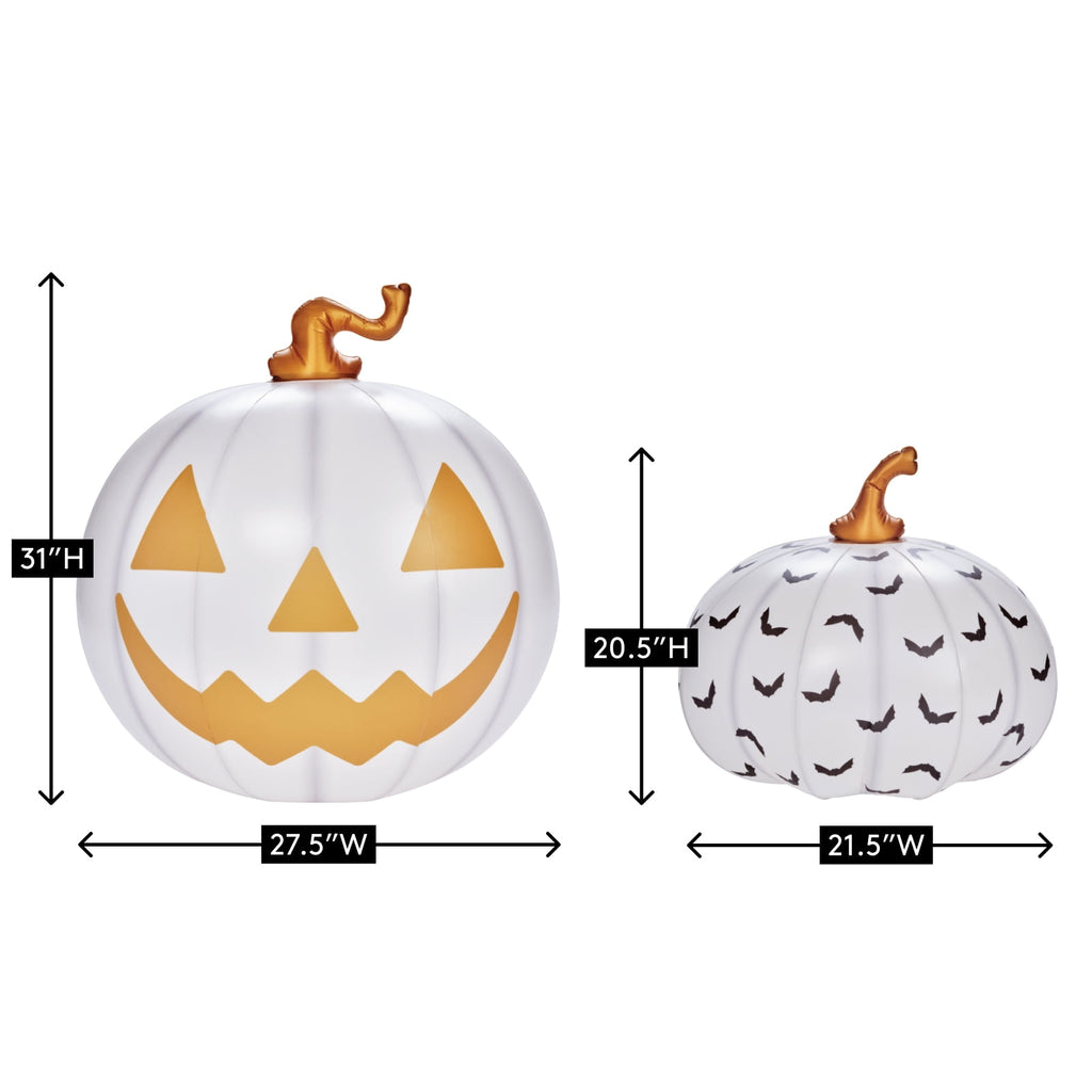 FUNBOY Inflatable Pumpkin Halloween Decorations Outdoor 2-Pack