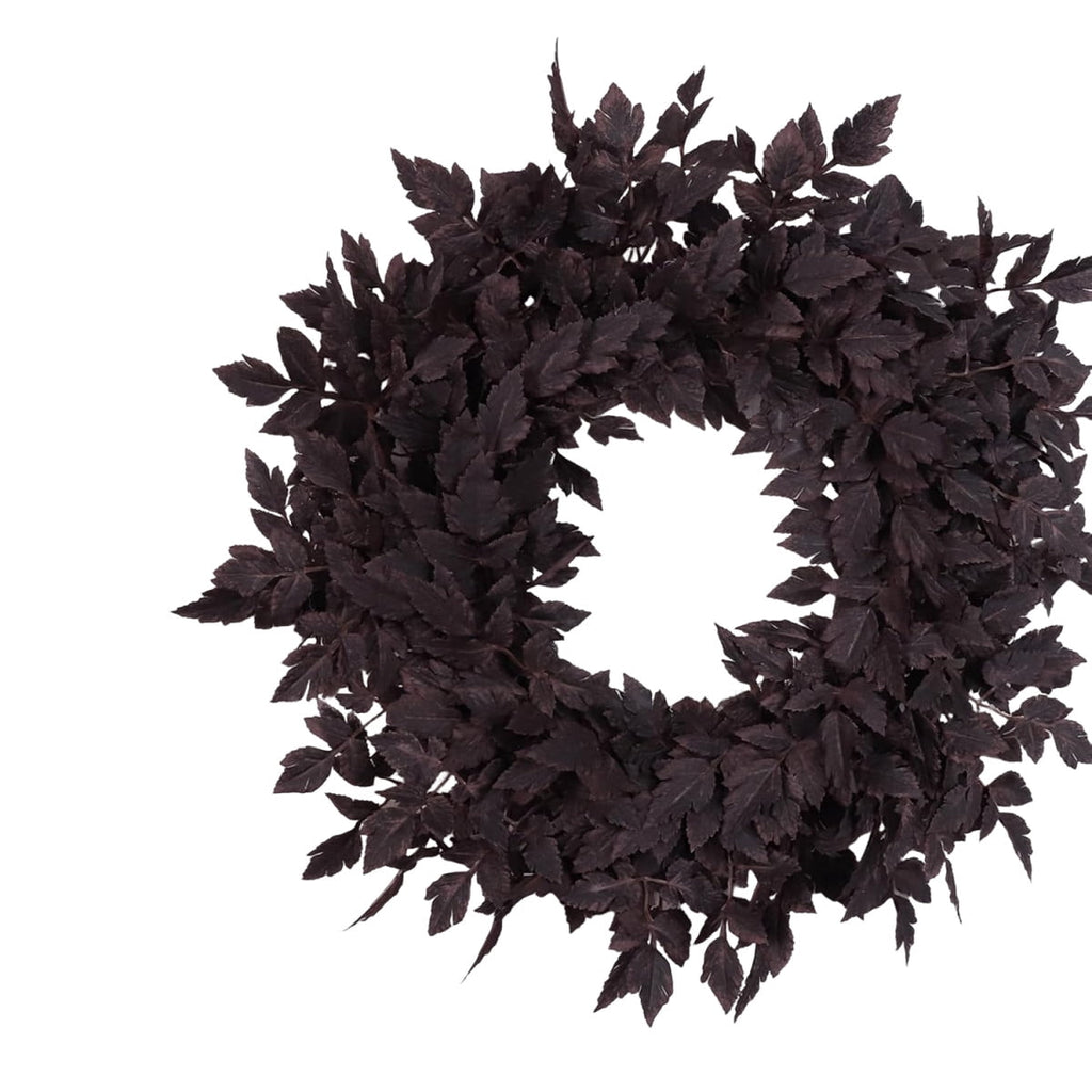 26 inch Fall Cimicifuga Leaves Front Door Wreath, Artificial Autumn Foliage Wreath, Decor for Indoor Outdoor Mantel, Window, Wall, Kitchen & Harvest Halloween