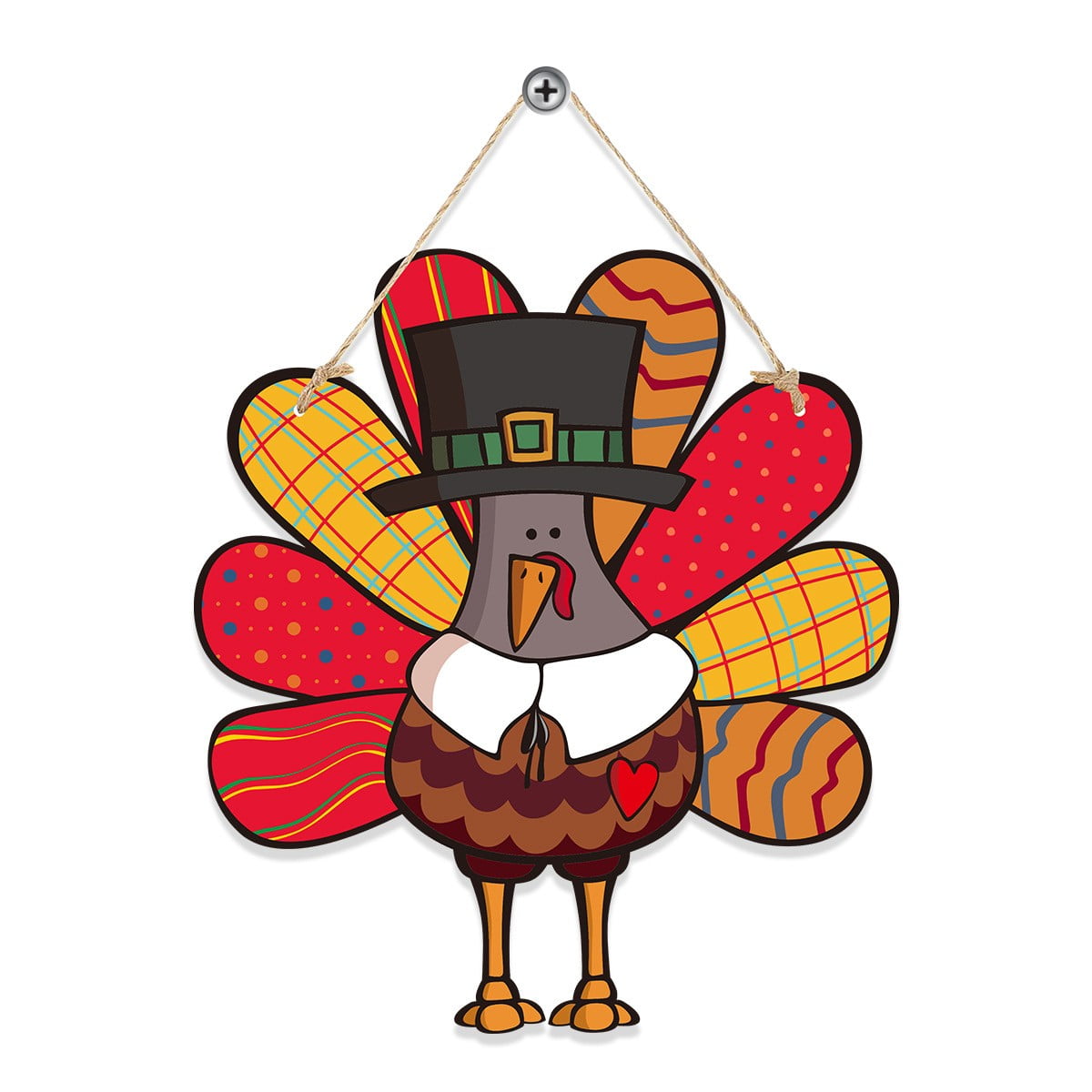 Thanksgiving Decoration Wooden Turkey Pumpkin Door Wreath for Front Door Sign Wall Signs, Thankful Blessed Grateful Pumpkin Sign Hanging for Fall Autumn Harvest Home Halloween Decoration