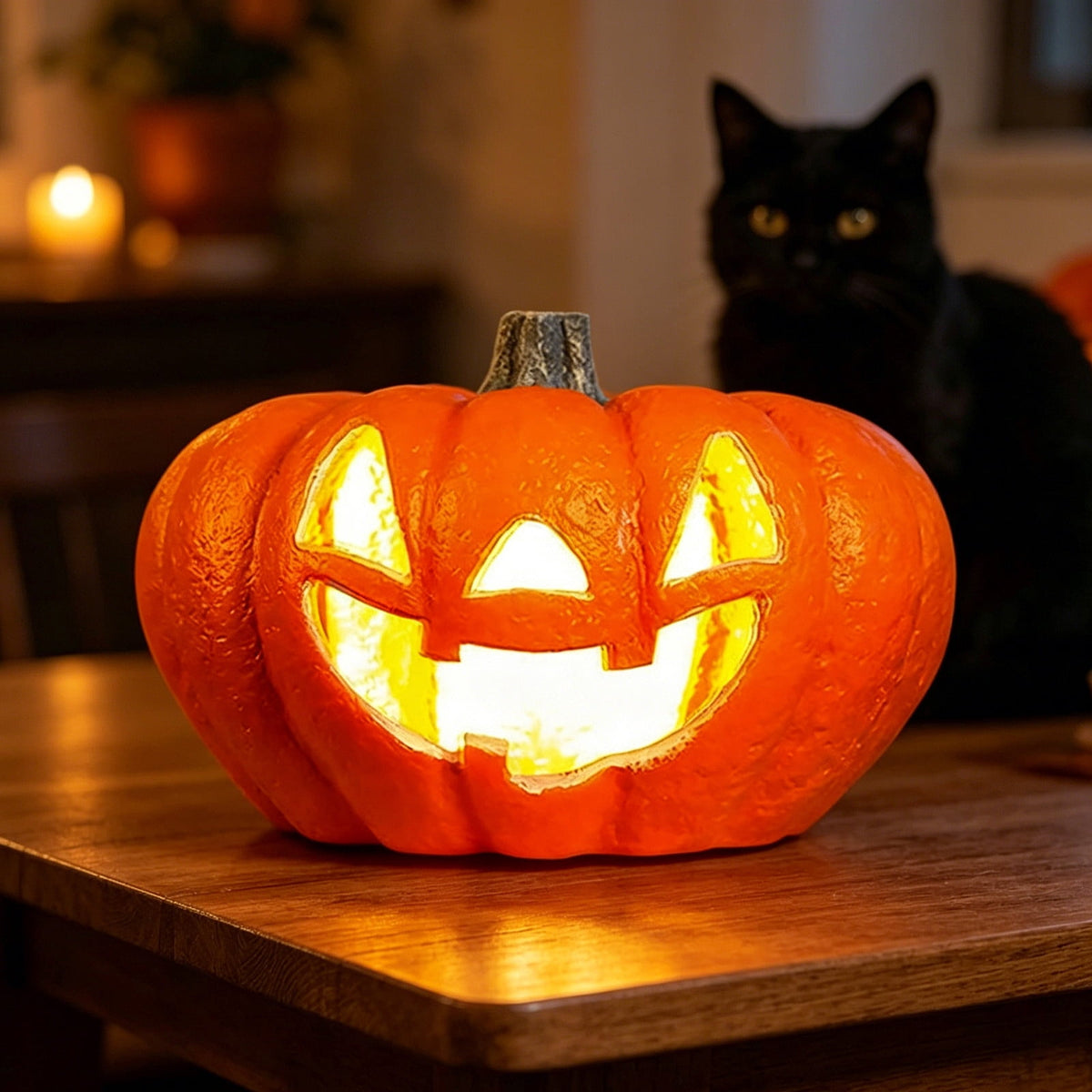 Large LED Lighted Halloween Pumpkin, Weather-Resistant Blow Mold Jack O Lantern Decoration for Outdoor Yard, Porch, Storefront, and Commercial Holiday Displays
