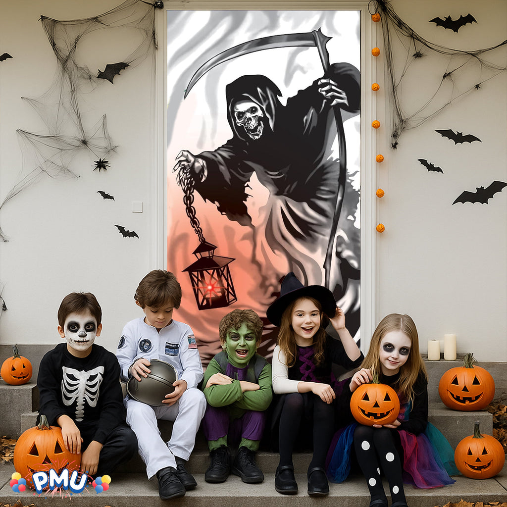 PMU Halloween Bathroom Door Cover, Halloween Decor, Door Decor