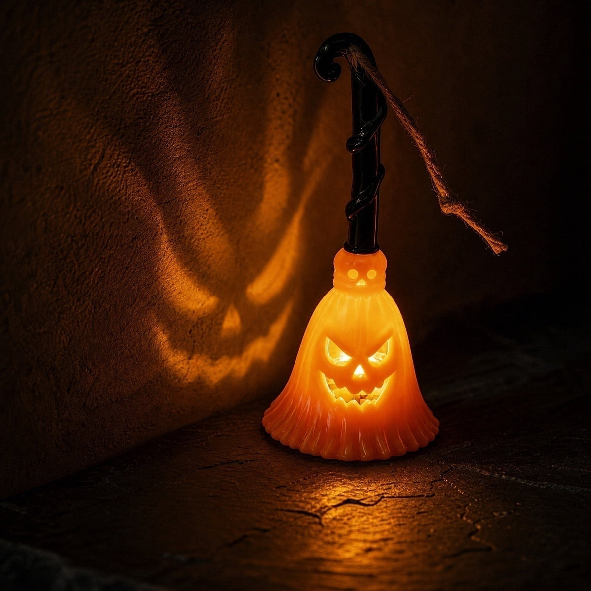 SCNOR Vintage Stained Glass Pumpkin Table Lamp, USB Powered Jack O Lantern Night Light for Halloween Fall Mantel Decor