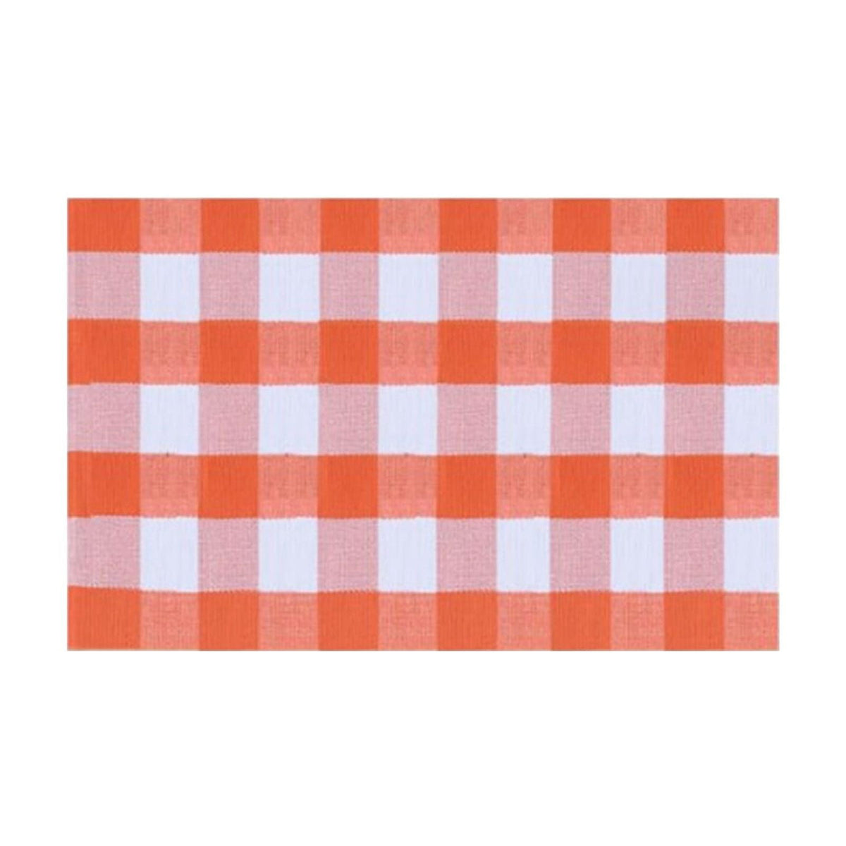 Summercome Buffalo Check Rug, Fall Outdoor Orange and White Buffalo Plaid Rug, Washable Hand-Woven Outdoor Checkered Rugs, Layered Door Mats for Kitchen Farmhous Entryway, Halloween Christmas Decorati