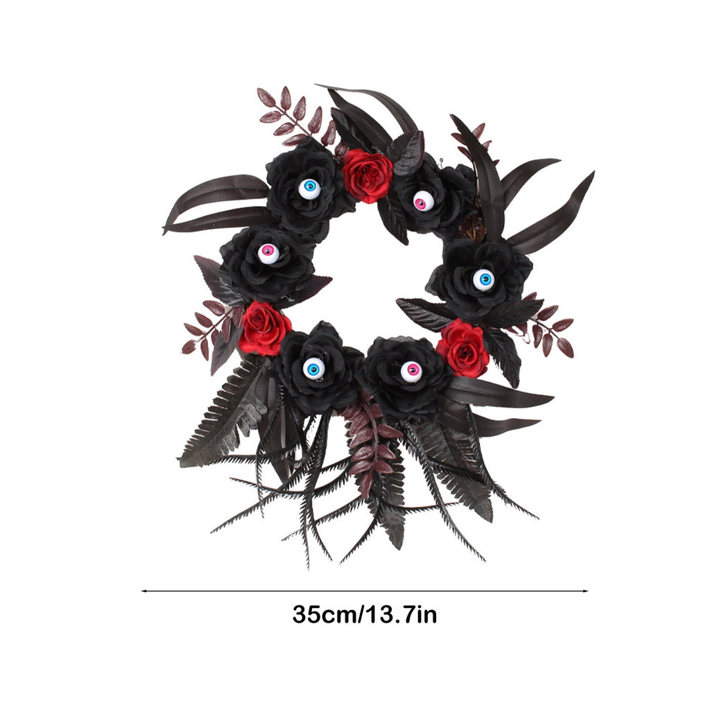 sruoe Halloween Decorations, Indoor Outdoor Halloween Decor, Artificial Wreaths, Halloween Decorations for Outside, Halloween Simulation Decorative Wreath