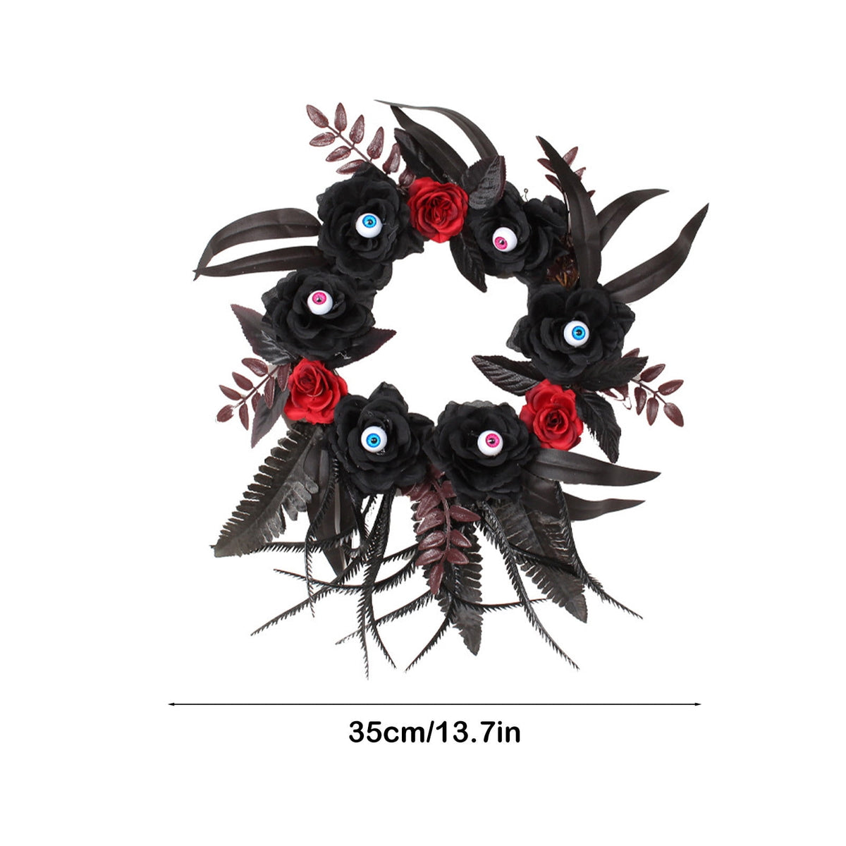 sruoe Halloween Decorations, Indoor Outdoor Halloween Decor, Artificial Wreaths, Halloween Decorations for Outside, Halloween Simulation Decorative Wreath