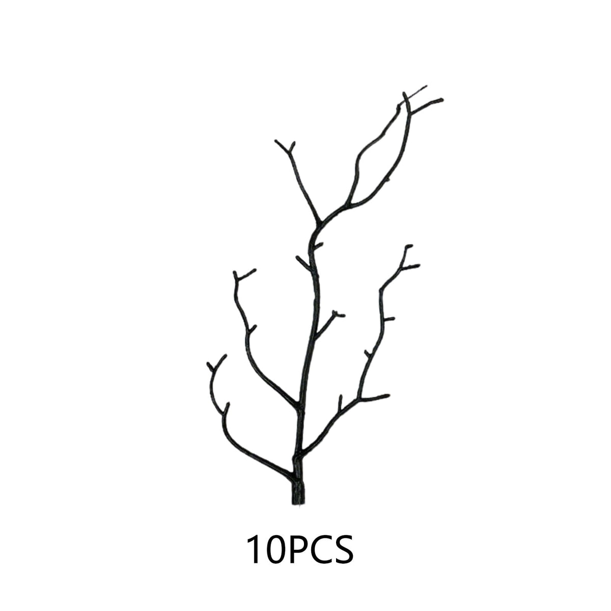 Halloween Artificial Branches, 10Pcs Black Bare Twigs Vase Fillers for Spooky Home Decor, Plastic Decorative Stems for Mantel Table Centerpiece, Creepy Indoor Outdoor Halloween Accents