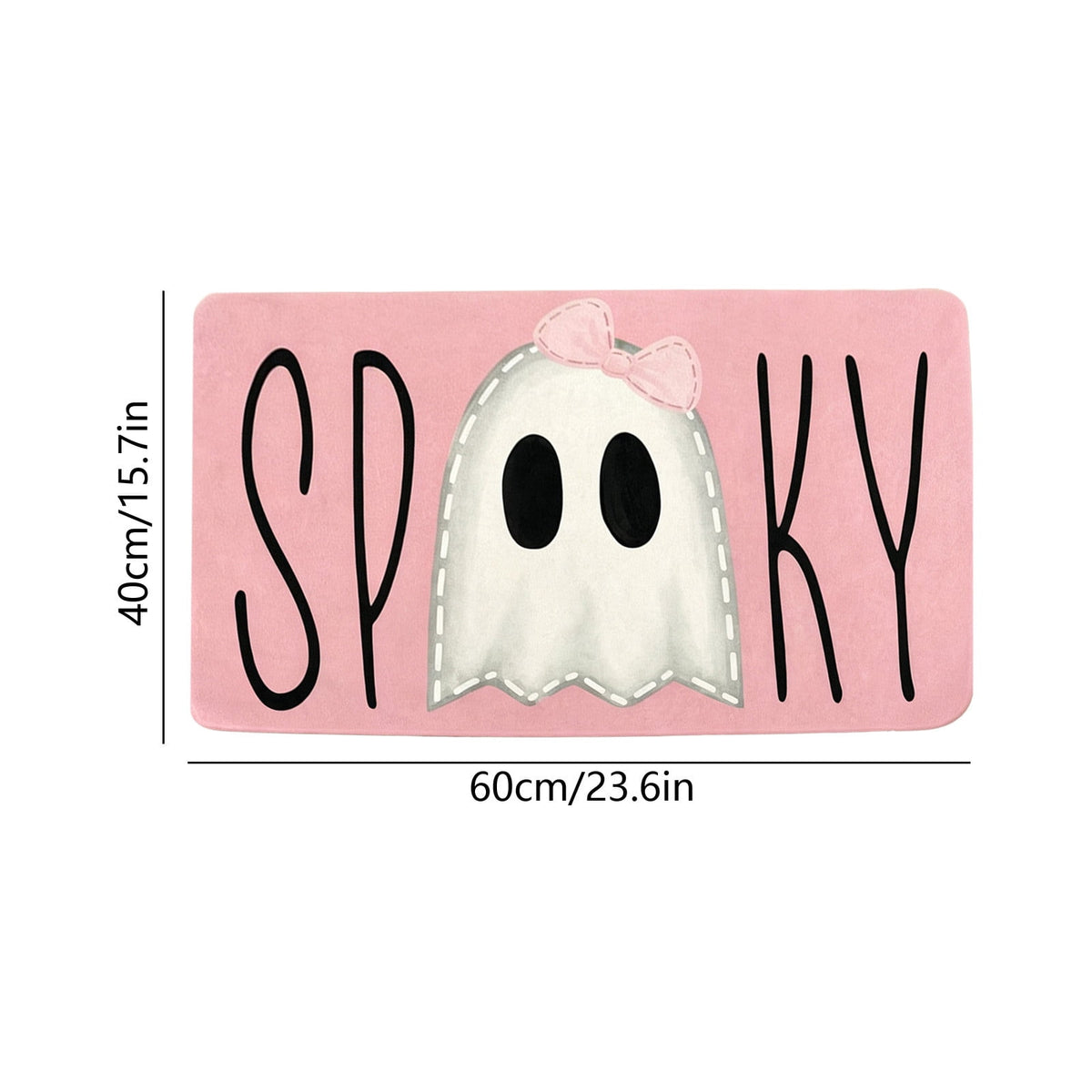Halloween Decoration Indoor Outdoor Clearance Under $15.00! P-ink Ghost Halloween Doormat Non-Slide Front Door Mat Spooky Cute Ghost Welcome Rug For Indoor Outdoor Porch Patio Entryway Fall Decor