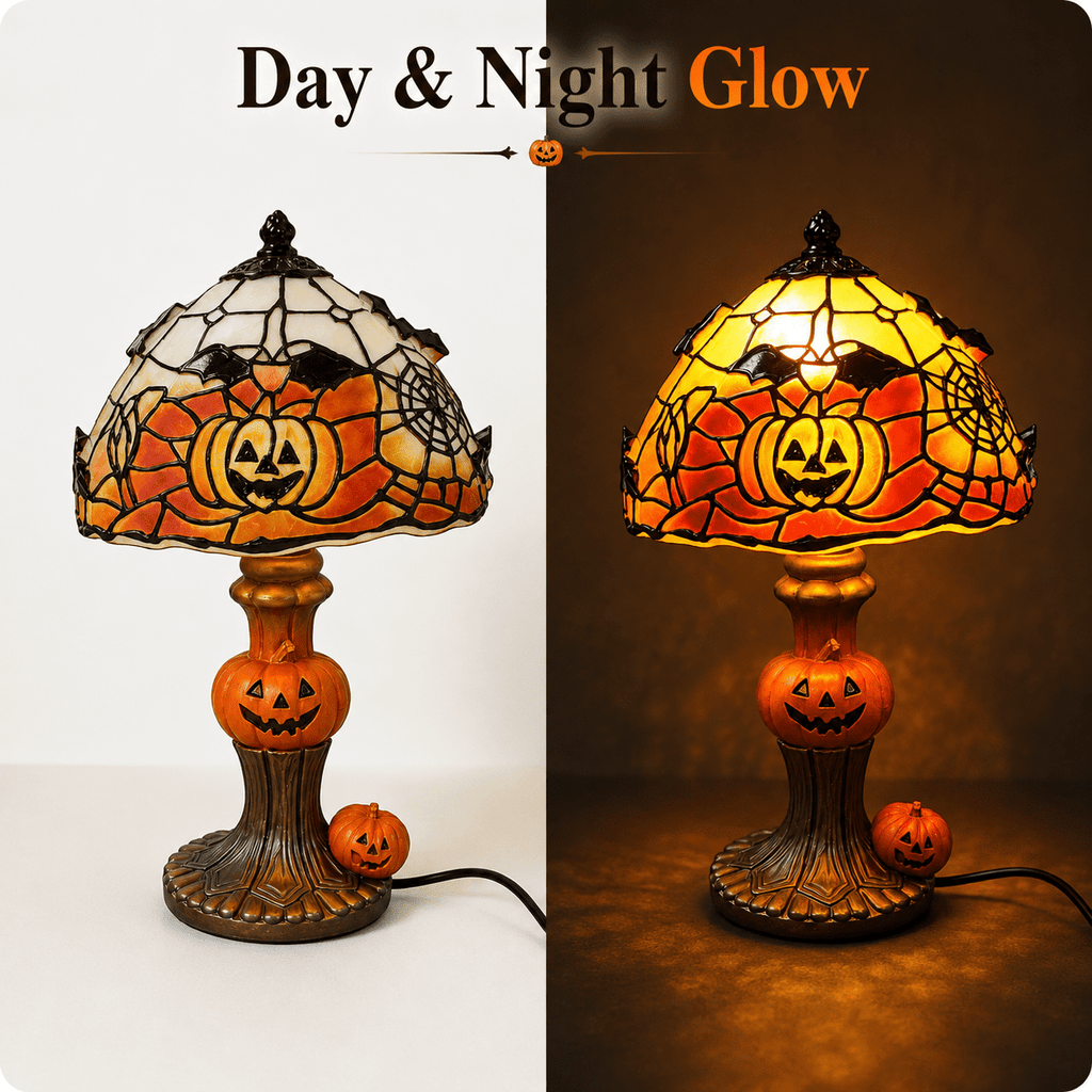 Diceymbol 11.81 Inch Halloween Ghost Night Light, Witch Hat Ghost Lamp with Jack O Lantern, Halloween Decorations Indoor for Table Mantel Party Decor