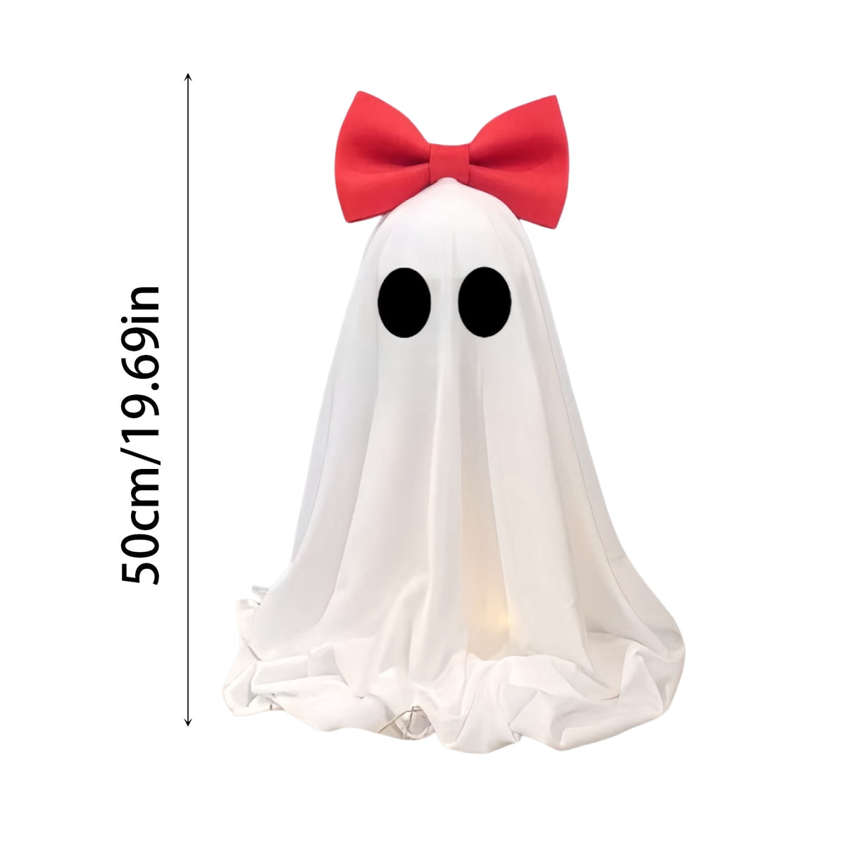 Halloween Decorations Indoor Light Up Ghosts with Bow, Easy to Assemble Light Up Spooky Ghosts Decoration Halloween Party Decorations for Porch Yard Mantel Home