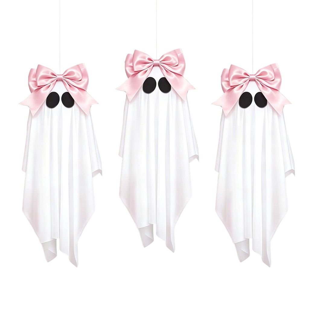 AuroraX Halloween Ghost Decor Outdoor Halloween Decoration Courtyard Tabletop Desktop Haunted Halloween Decoration for Yard Garden Pink