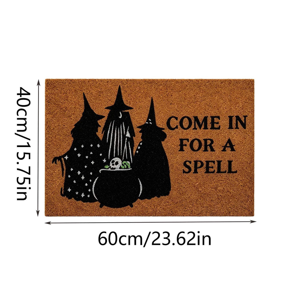 Halloween Door Mat Classic Print Skidproof Mat 15.75x23.62in Polyester Skidproof & Dirt Trapping for Front Door Porch Entryway by MPOISVA