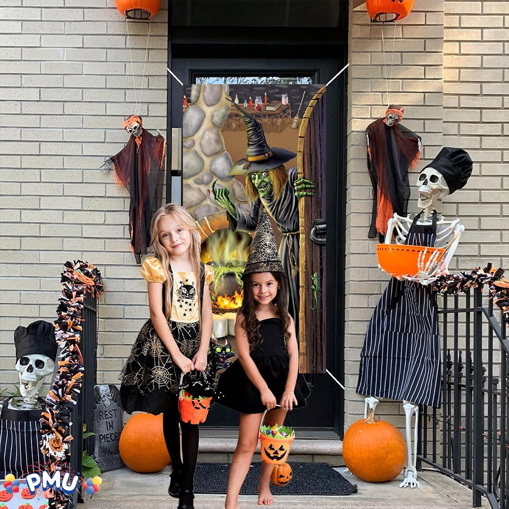 PMU Halloween Bathroom Door Cover, Halloween Decor, Door Decor