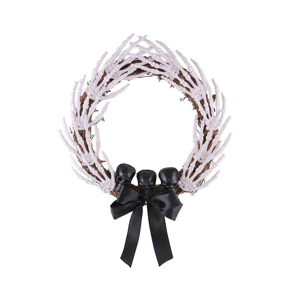 Black Rattan Wall Decoration, Halloween Wicker Bat Art, Indoor and Outdoor Festive Decor, Durable Plastic Material