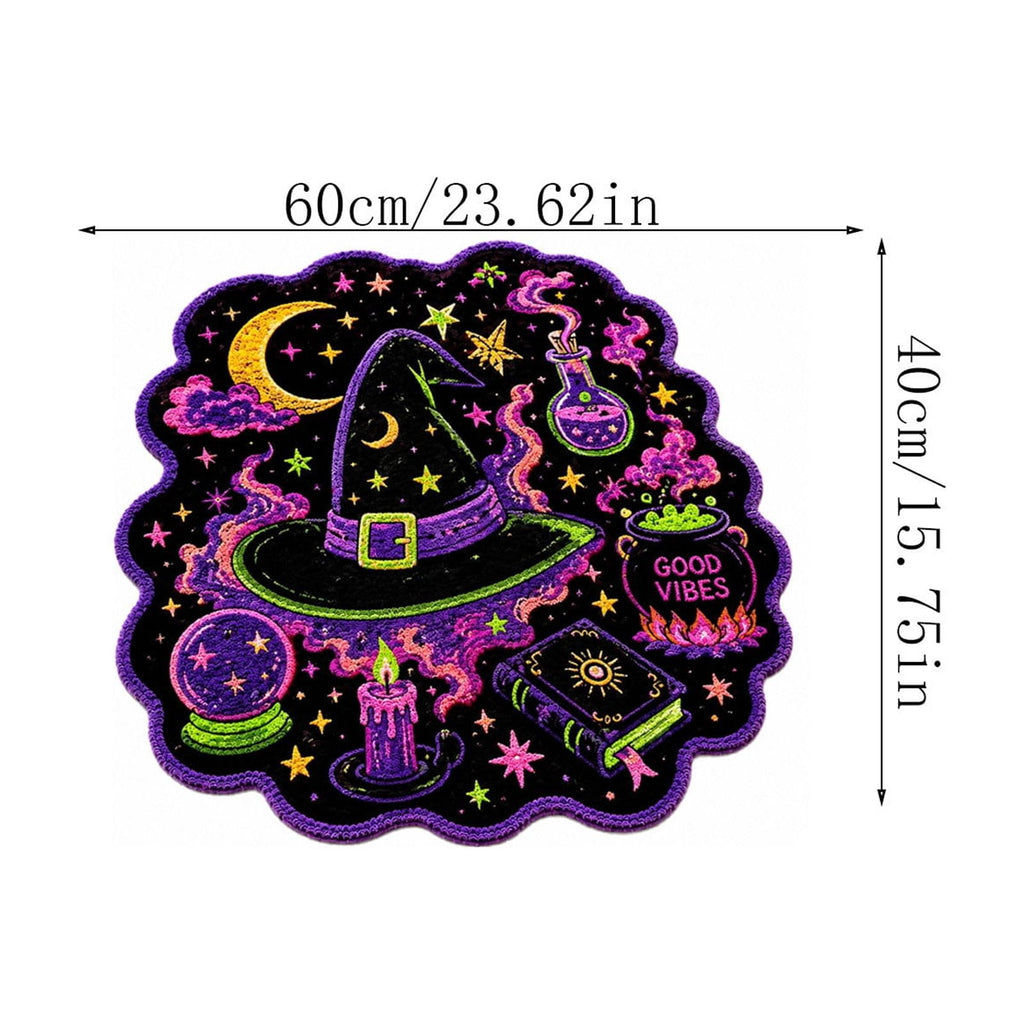Orangide Halloween Door Mat Indoor Outdoor Welcome Rug with Ghost and Spiders Non-slip Entryway Mat for Front Porch Patio Home Fall Decoration