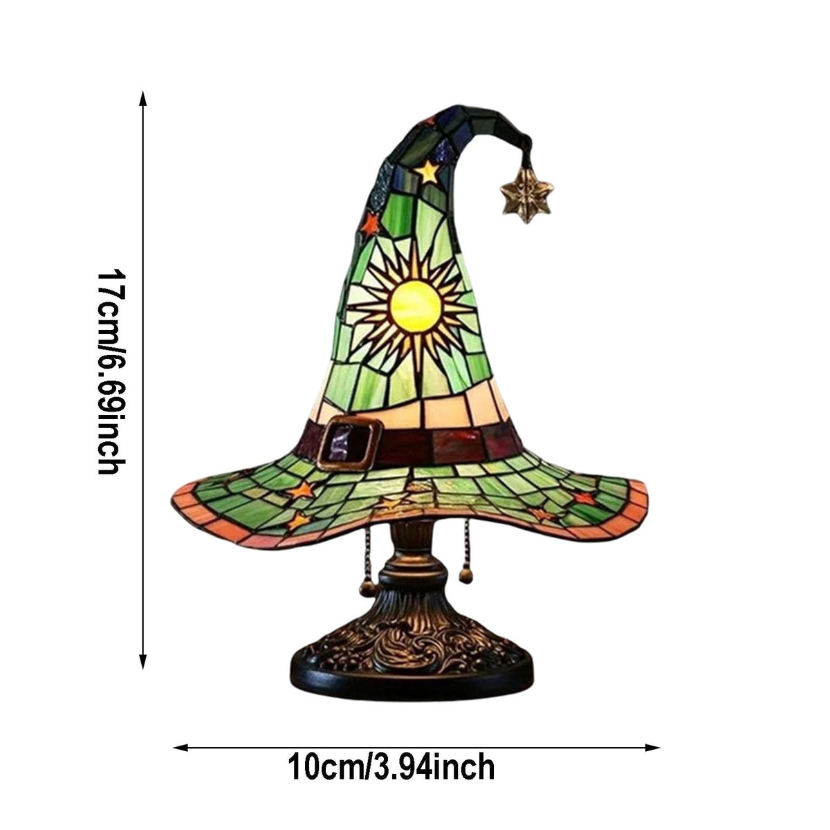 Clearance Witch Hat Lamp, Halloween Nigh Light Handcrafted Retro Resin Witch Hat Light, Usb Powered, Gothic Halloween Decorations for Bedroom
