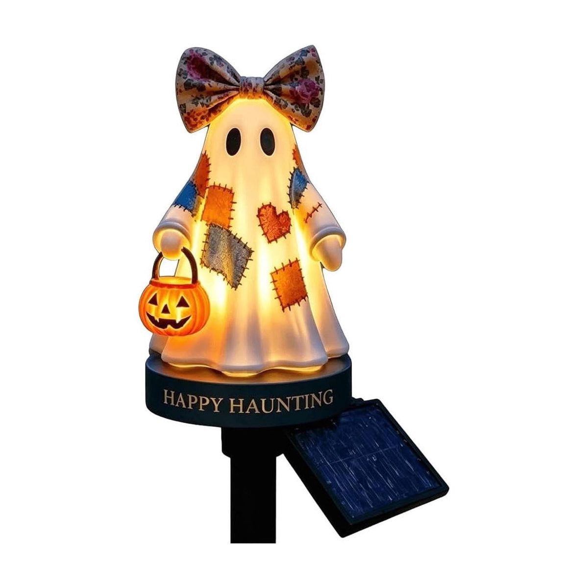 Clearance Halloween Solar Black Cat & Pumpkin Moon Garden Stake Light, Outdoor Waterproof LED Yard Decoration with Crescent Moon, Hanging Jack-o'-Lantern Lantern for Garden, Patio, Walkway, Porch