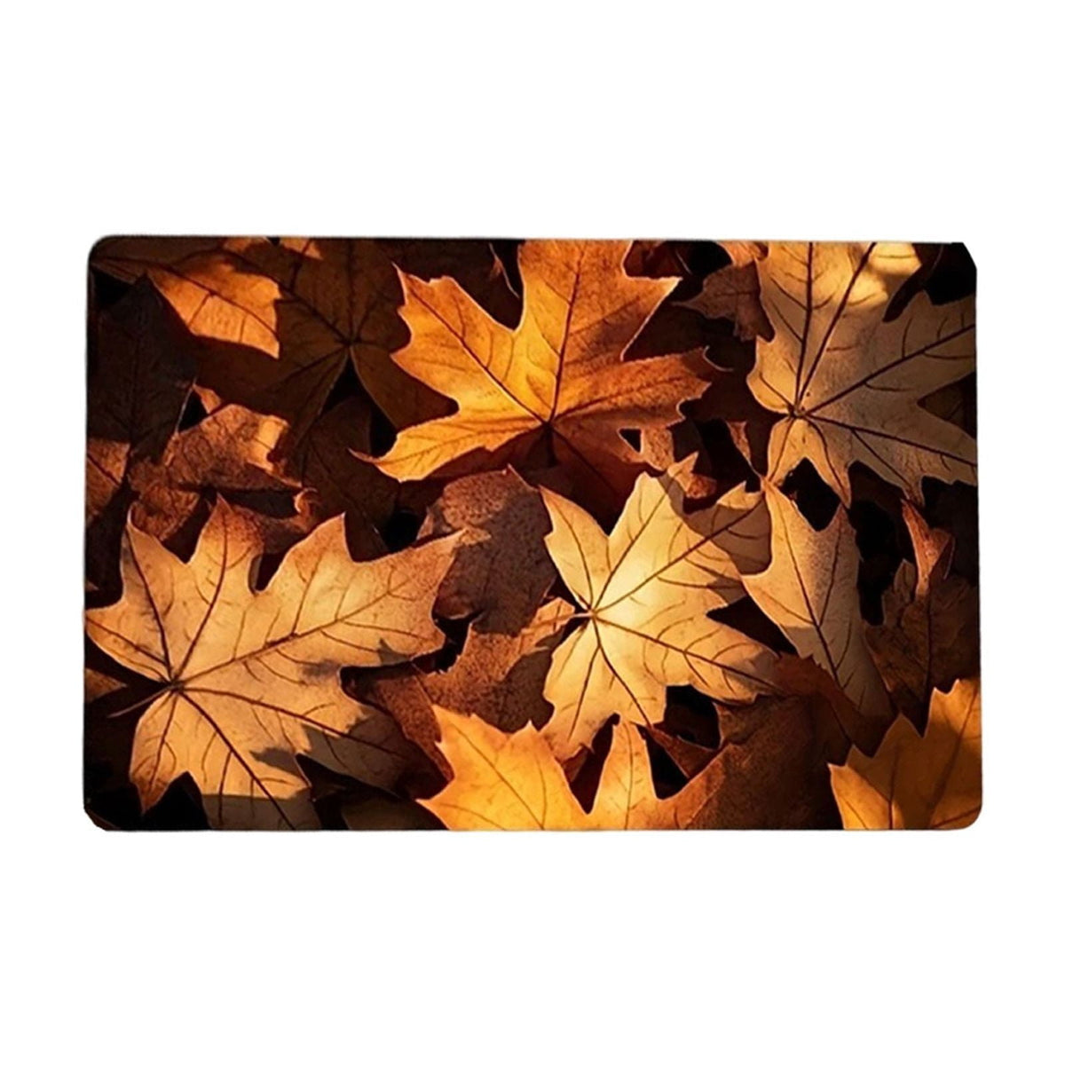 Twfbrm Fall Welcome Doormat, Fall Decorations for Home, 16"x24" Maple Leaves Pattern Floor Mat, Non-Slip Absorbent Entrance Rug Autumn Decorative Front Door Carpet for Thanksgiving Halloween