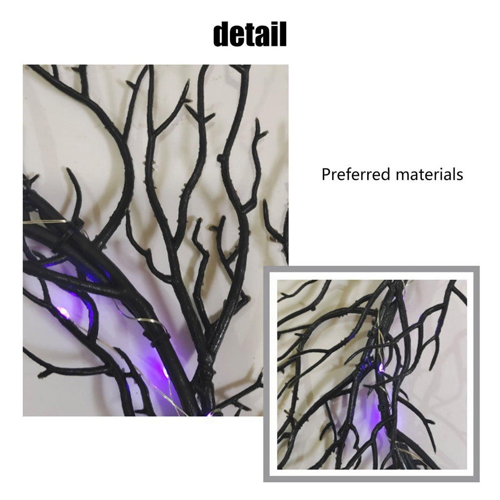 sruoe Halloween Decorations, Indoor Outdoor Halloween Decor, Artificial Wreaths, Halloween Decorations for Outside, Front Door Wreaths, Wreath for Indoor Outdoo Home Party Wreath with Light