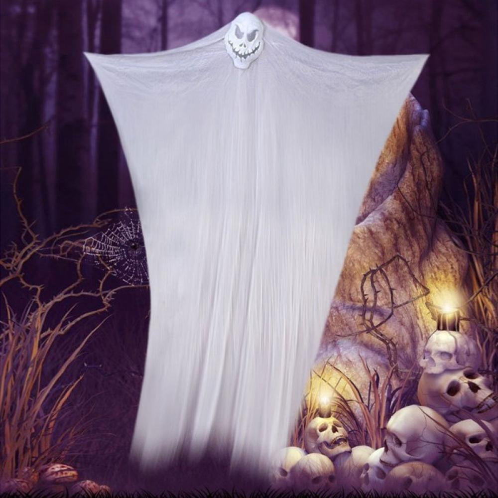 3M Hanging Ghost Ornaments Horror Ghost Gauze Halloween Party Supplies Halloween Festival Decoration Props White