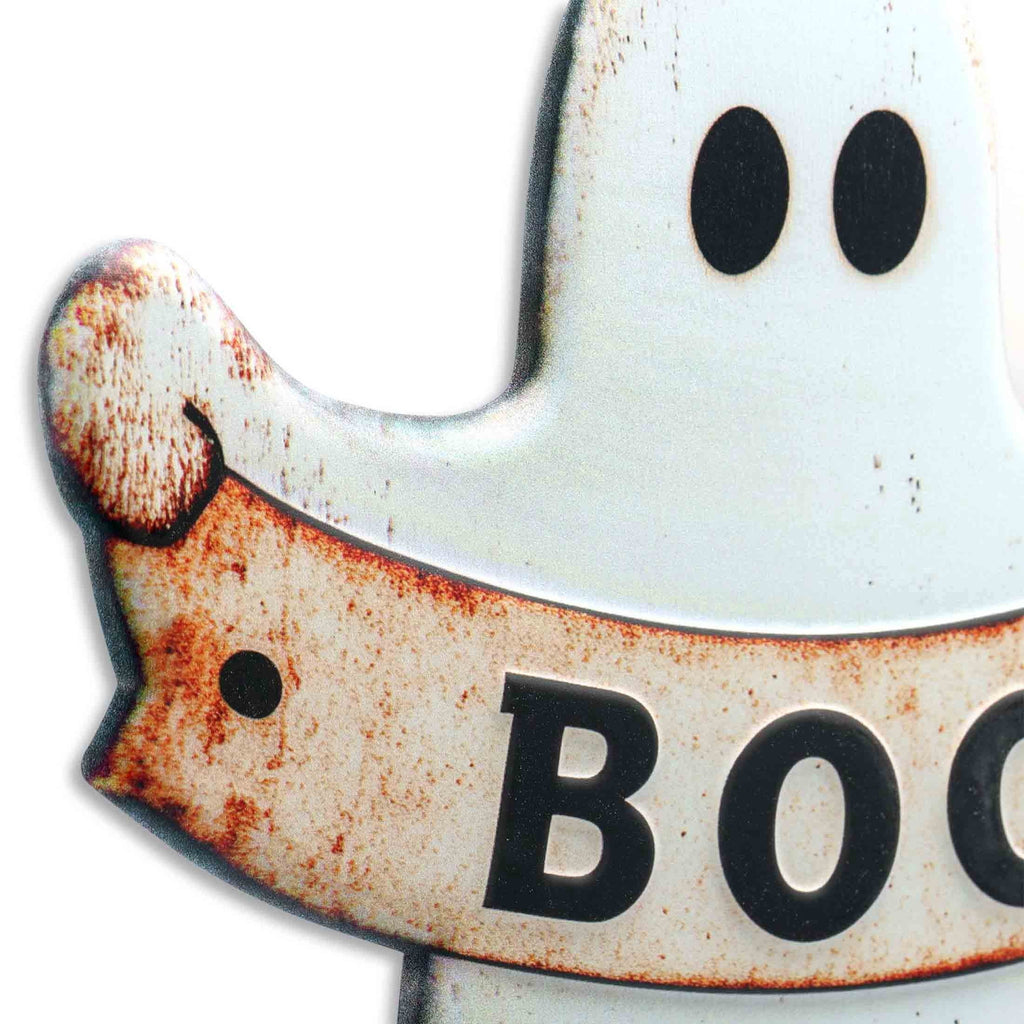 Metal Ghost Yard Stake Decoration, Black and White, Halloween by Way To Celebrate