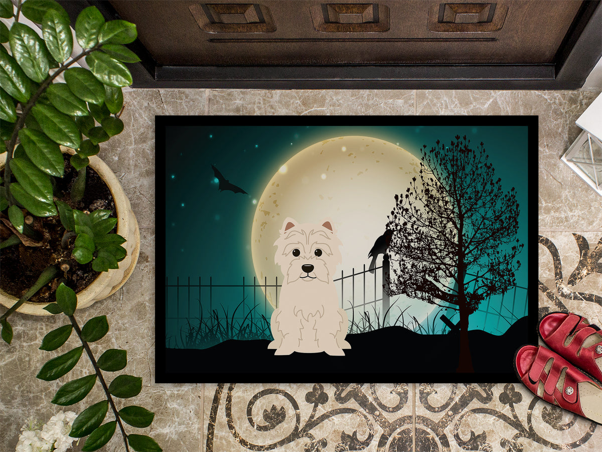 Carolines Treasures BB2232MAT Halloween Scary Westie Indoor or Outdoor Mat, 18 x 0.25 x 27 in.
