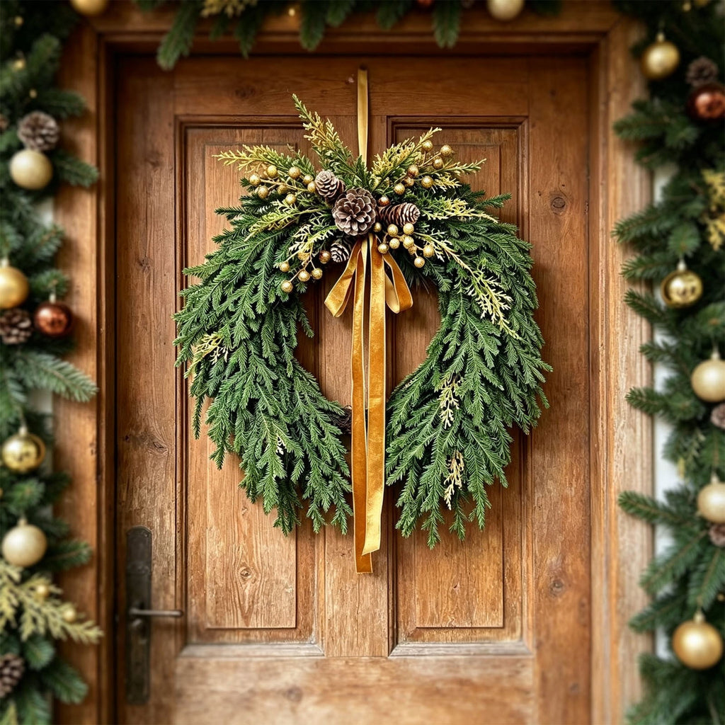 ICQOVD Halloween Pumpkin Maple Leaf Wreath with Skeleton Ornament Orange Black Bow Front Door Hanging Fall Home Decoration 15.75*15.75*3.15IN