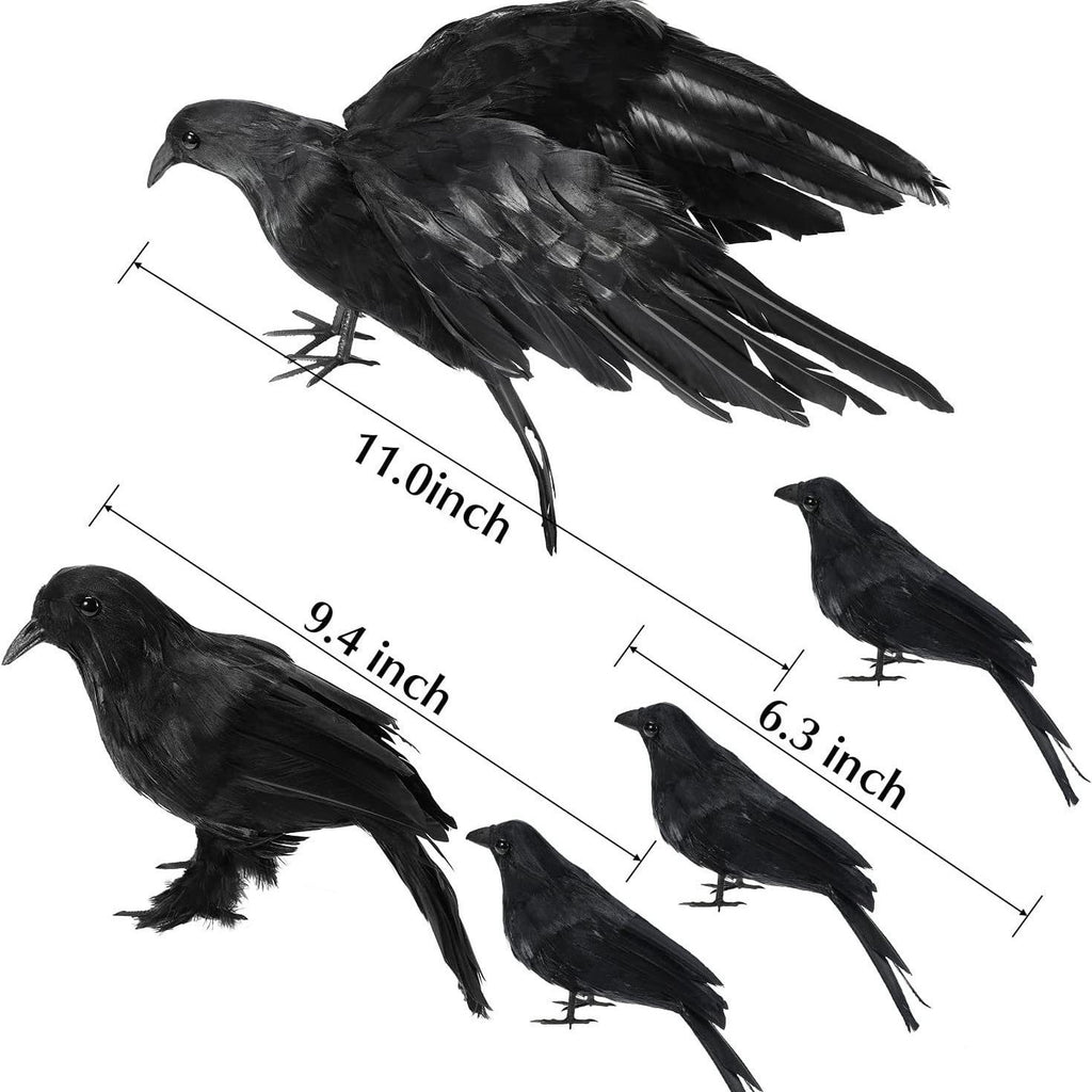 Gothic Mysterious Raven Lamp Light Sculpture, Resin Halloween Moonlight Luminous Crow Bird Led for Home Decor Gift, Bedroom Bedside, Living Room