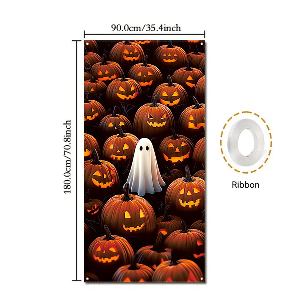 DAMAI Halloween Door Hanging Curtain Party Festival Scene Layout Supplies Decorative Porch Hanging Cloth