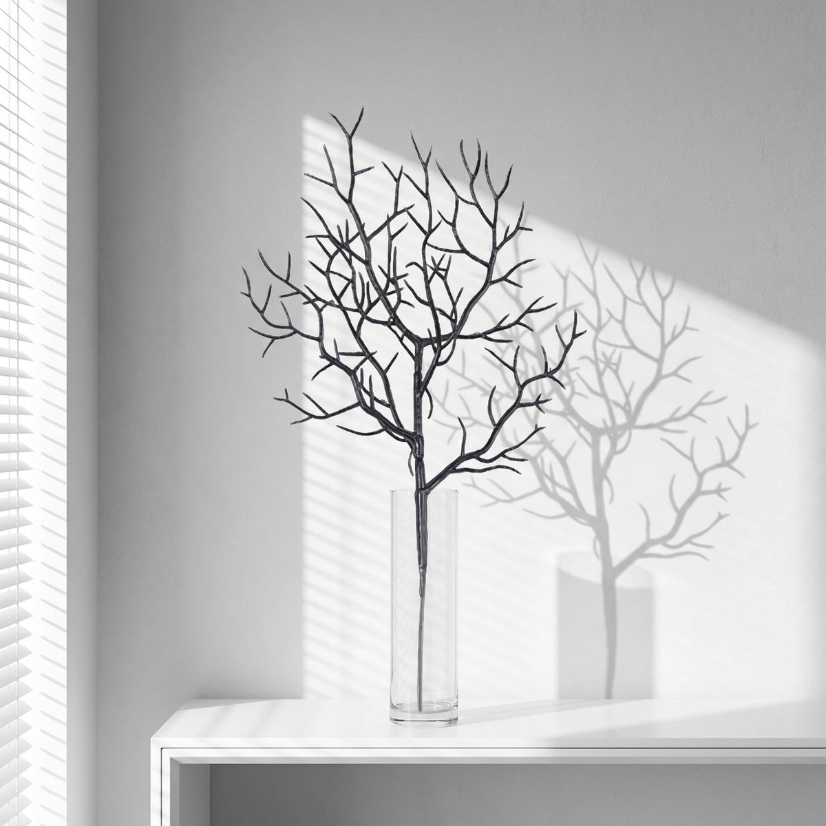 Halloween Artificial Branches, 10Pcs Black Bare Twigs Vase Fillers for Spooky Home Decor, Plastic Decorative Stems for Mantel Table Centerpiece, Creepy Indoor Outdoor Halloween Accents