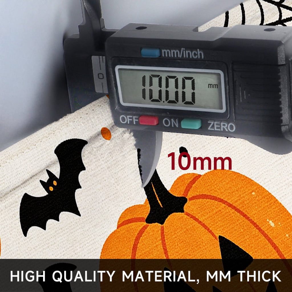 YIMEIS Halloween Pumpkin Lanterns Multi-purpose 1-Piece Flannel Mat and Kitchen Rugs,Soft Non-slip for Home Bedroom Bathroom