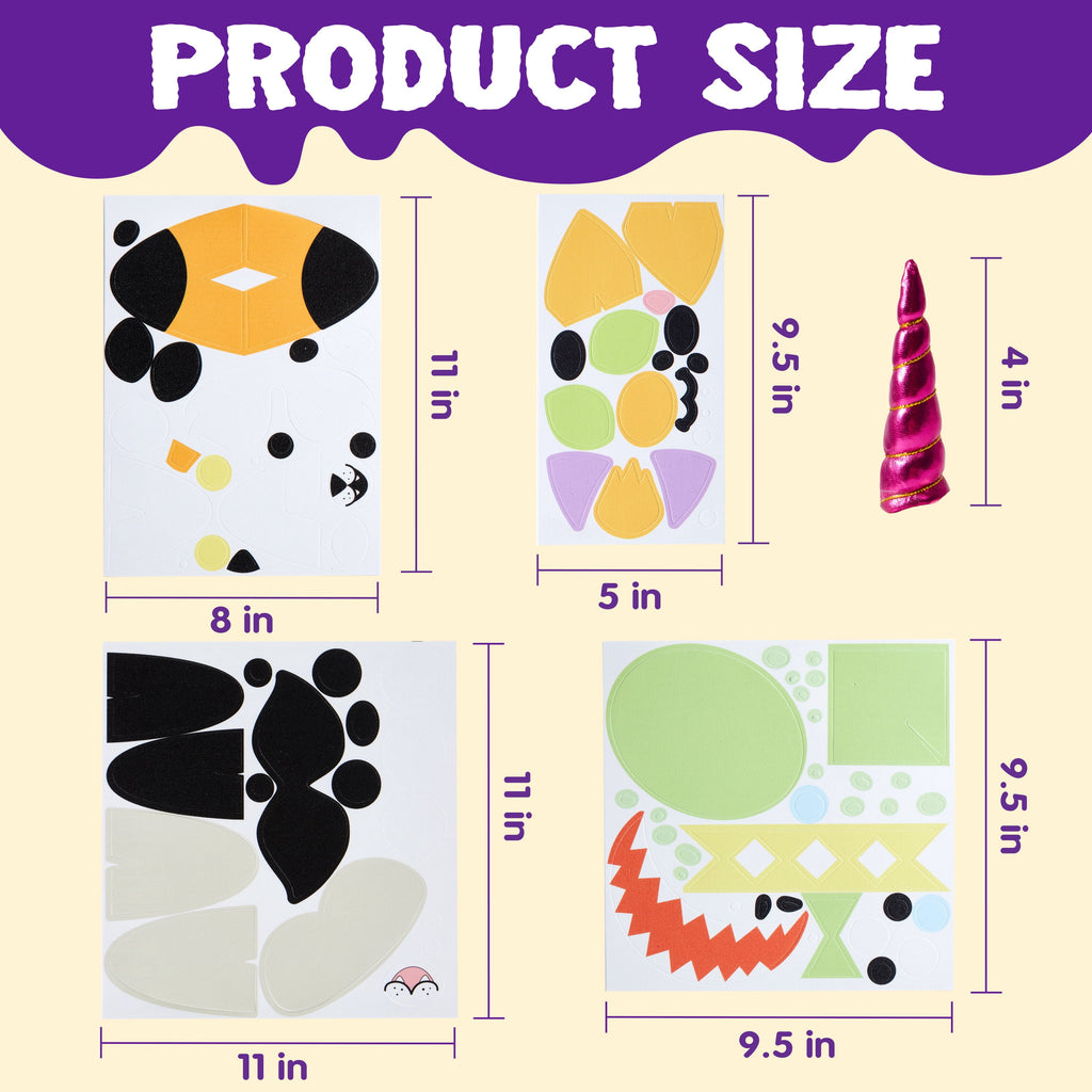 Joyfy 16 Faces Halloween Pumpkin Decorations Stickers Foam Craft Kit, 18 Sheets 16 Designs Halloween Party Favors for Kids, Party Supplies Arts Activities, Jack O Lantern Face Sticker School Gifts