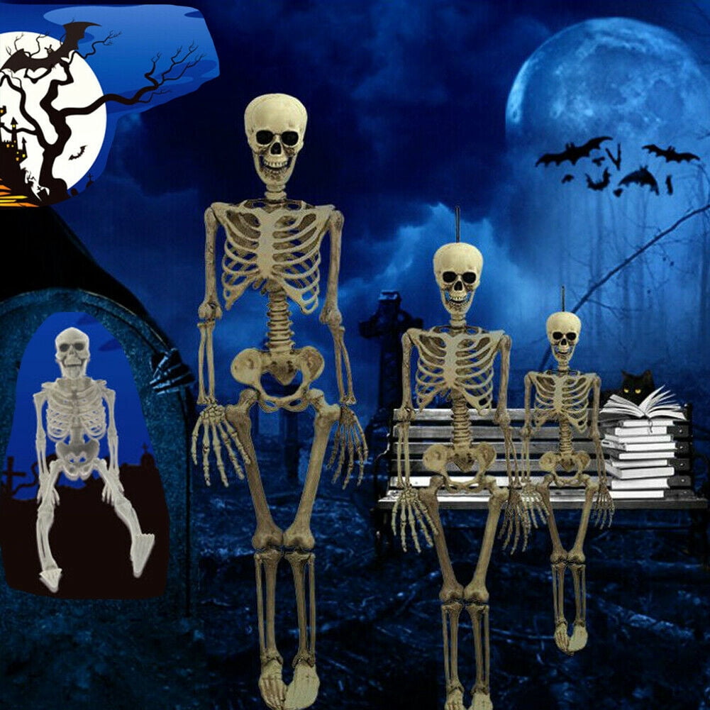 Halloween 15.7 inch skull bones Posable Human Skeleton Halloween Decoration Party Prop