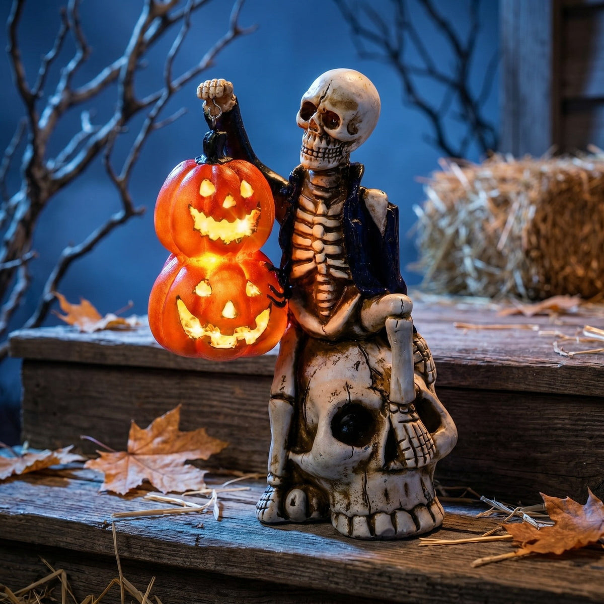 Hotyverty Vintage Window Skeleton Resin Wall Figurine, Gothic Indoor Wall Decor for Door Mantel, Creative Halloween Gift for Halloween Party Decor Enthusiasts