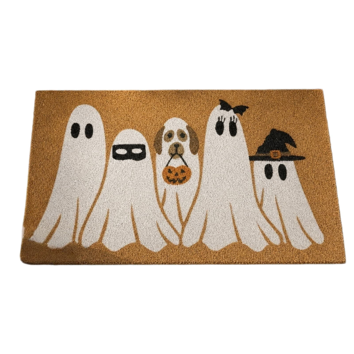 Clearance Natural/Black Floral Bird Outdoor Coir Doormat, 30" x 18"