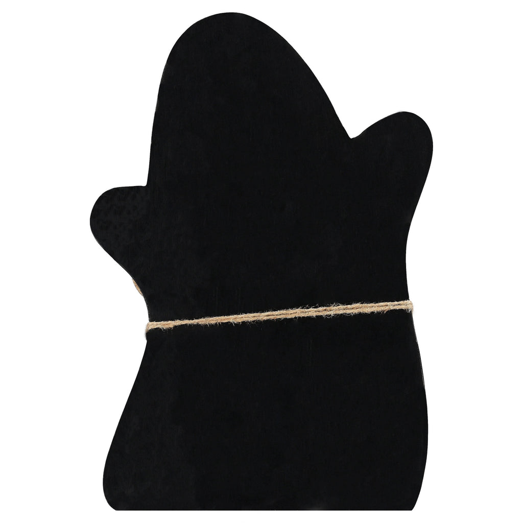 Wooden Ghost Decoration Set, Black/Natural/White, 3 Pieces, Halloween by Way To Celebrate