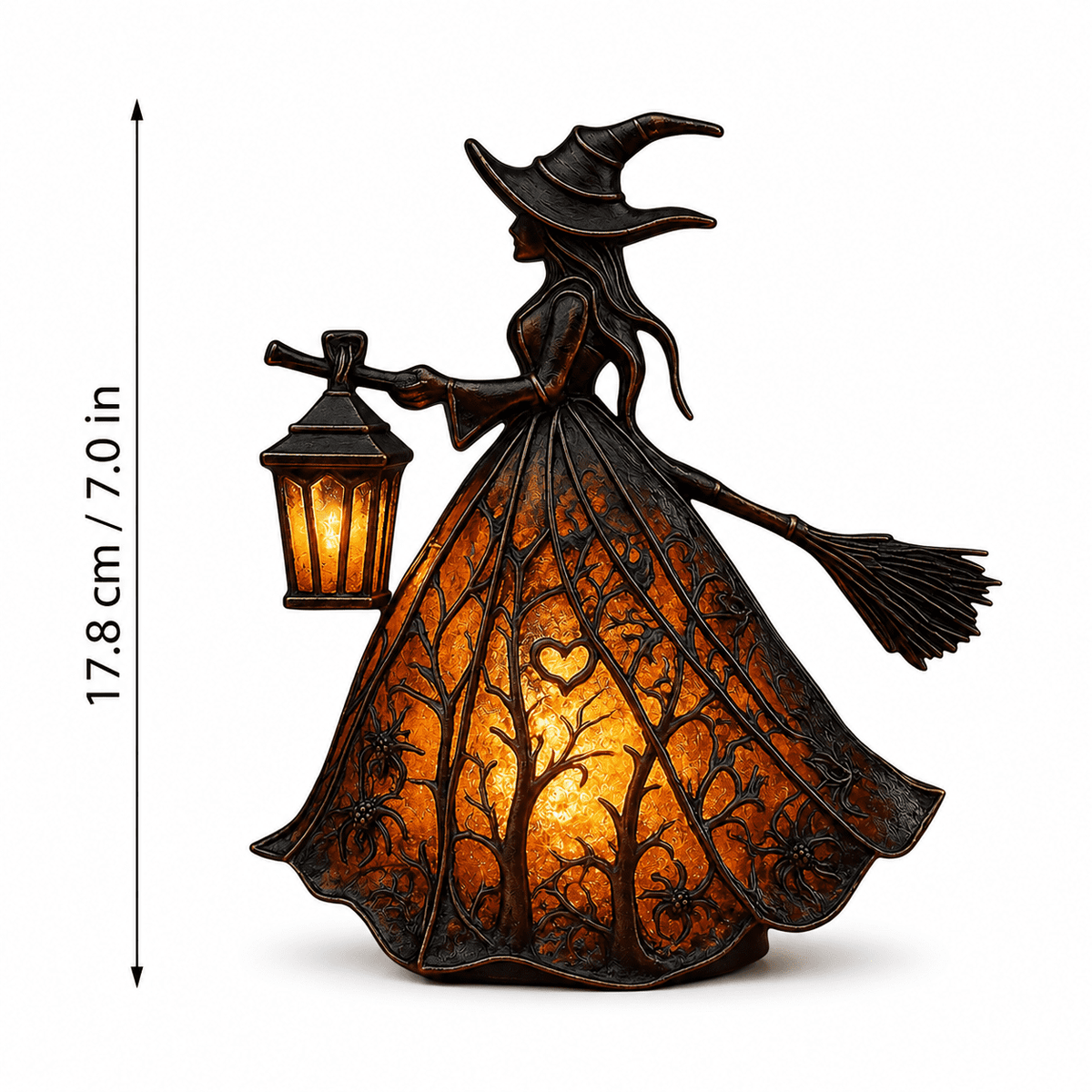 Diceymbol 11.81 Inch Halloween Ghost Night Light, Witch Hat Ghost Lamp with Jack O Lantern, Halloween Decorations Indoor for Table Mantel Party Decor