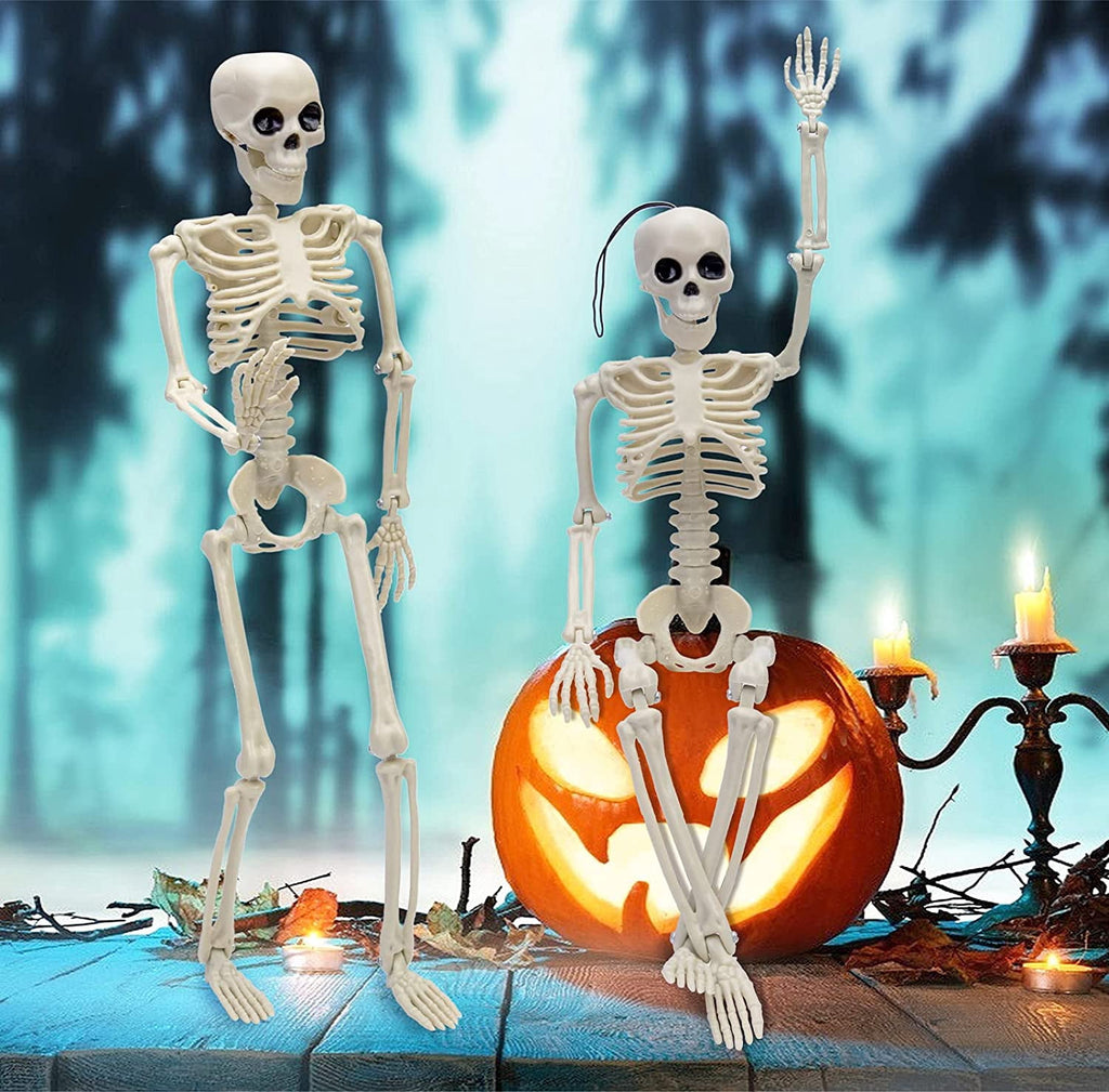 Happiwiz Skeleton Halloween Decor Adjustable Full Body White Plastic Decoration