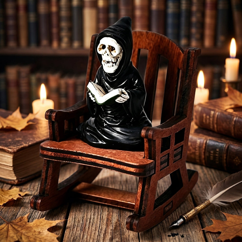 Hotyverty Vintage Window Skeleton Resin Wall Figurine, Gothic Indoor Wall Decor for Door Mantel, Creative Halloween Gift for Halloween Party Decor Enthusiasts