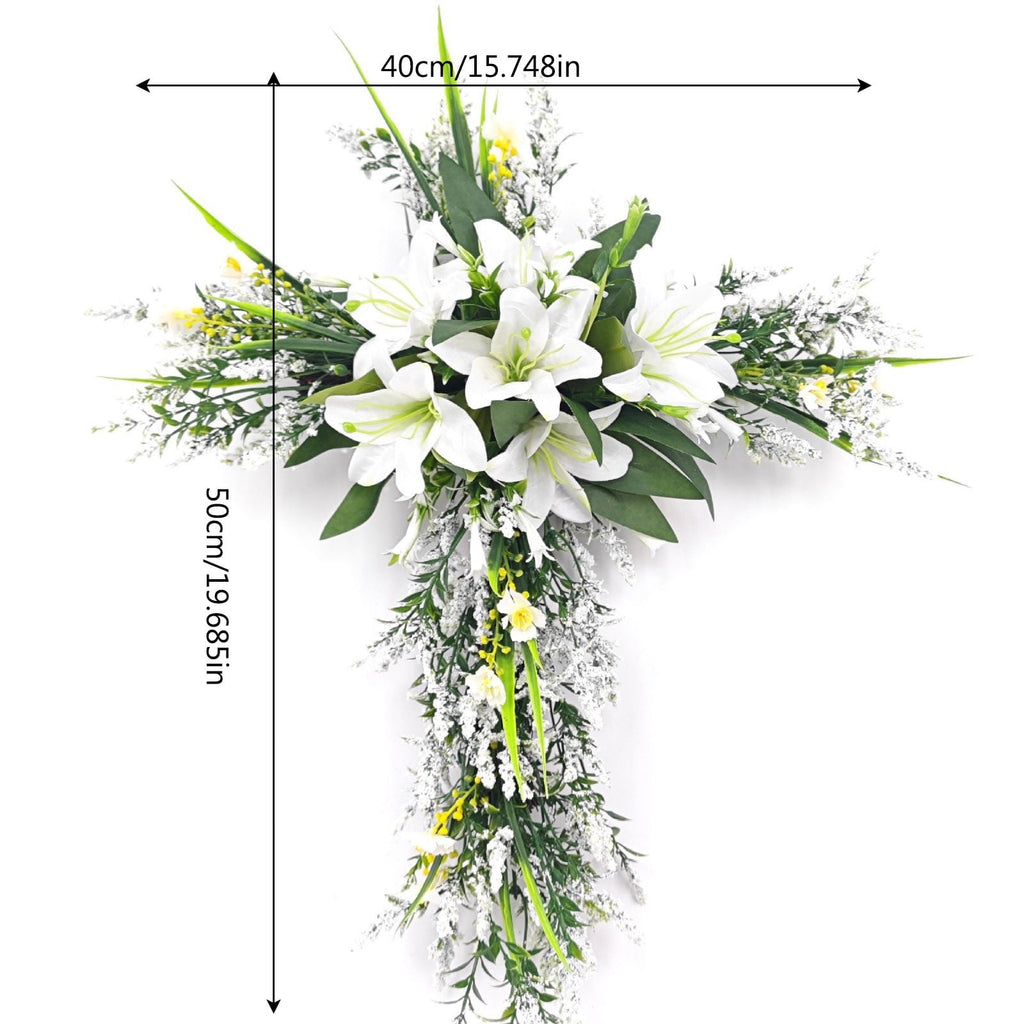 Rijanmt Decorative Plastic Easter Day Wreath, Multicolor