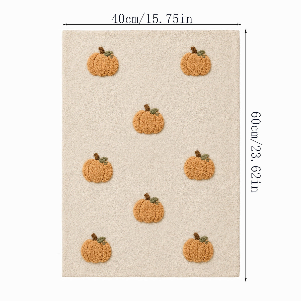 OutmaxHome Halloween Theme Cute Ghost Print Doormat, 15.8x23.6 Inch Non-Slip Absorbent Mat, Easy to Clean, for Front Door, Porch, Farmhouse