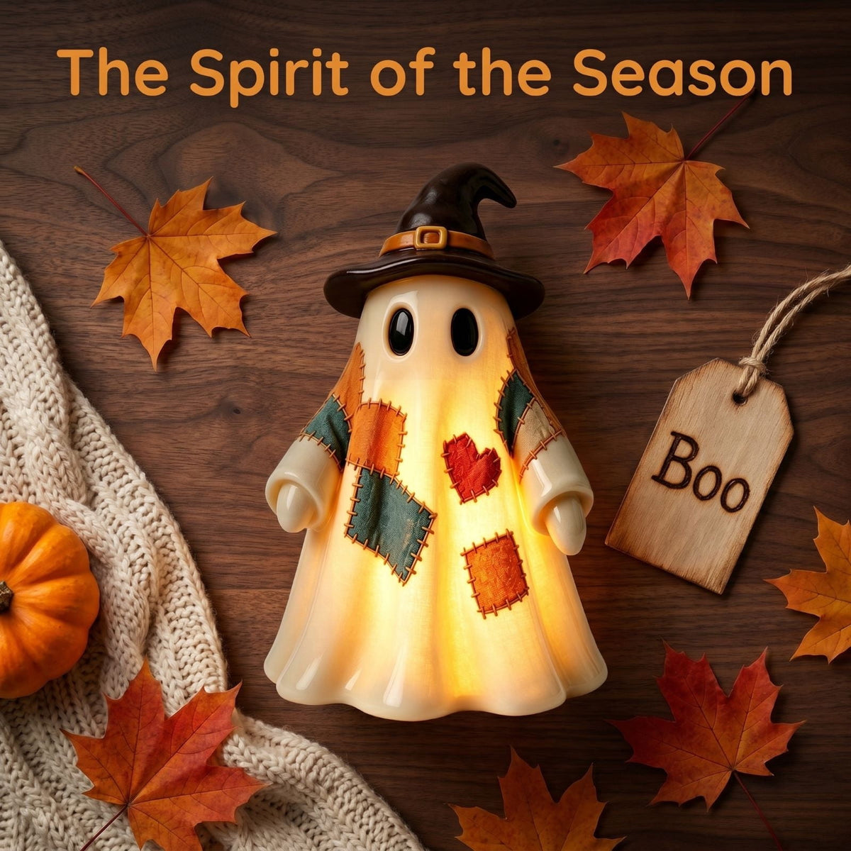 Halloween Ghost Night Light, Cute Ghost Playing The Guitar Lamp, Ghost Warm Lighted Figurine Lamps for Party Bedroom Study Room Home Dorm, Halloween Decor Indoor