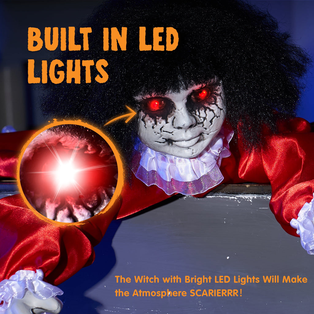 Joyfy Halloween Groundbreaker Halloween Decorations Zombie with Sound and Flashing Eyes,Outdoor Scary Halloween Yard Decorations,Haunted House Decorations