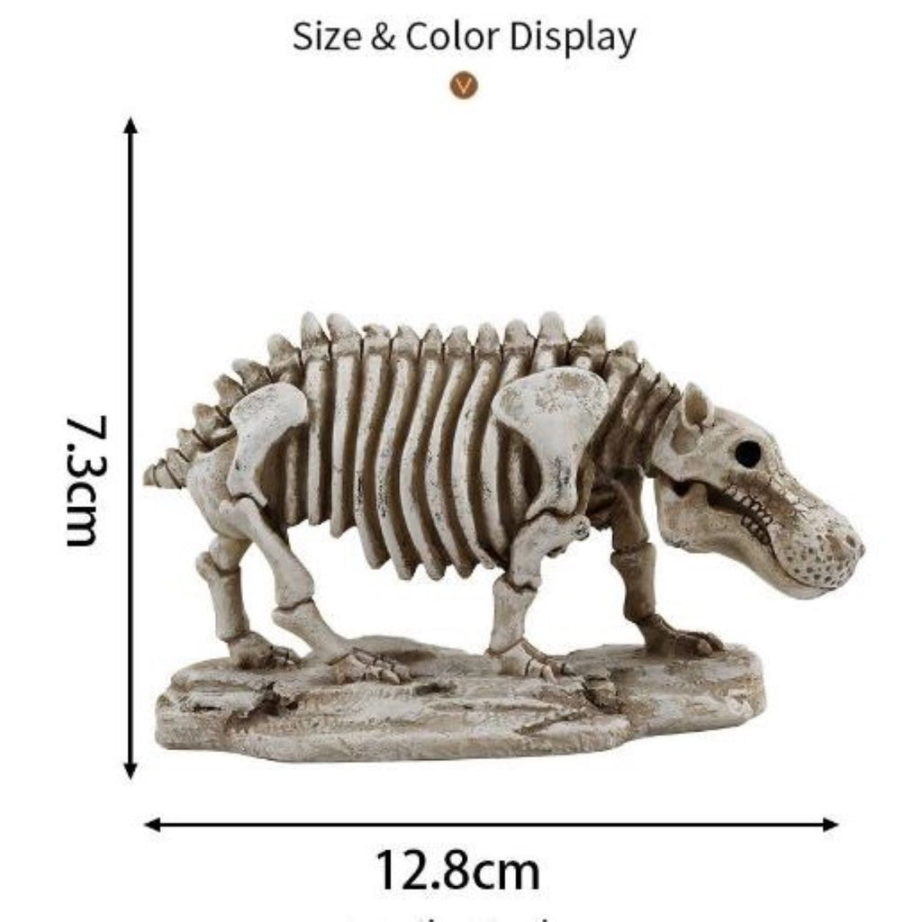 Dmlowu Animal Skeletons Halloween Decorations, 3.5x8" Plastic Halloween Skeleton for Home Decor, Spooky Human Skeleton for Halloween Decorations Outdoor & Infoor