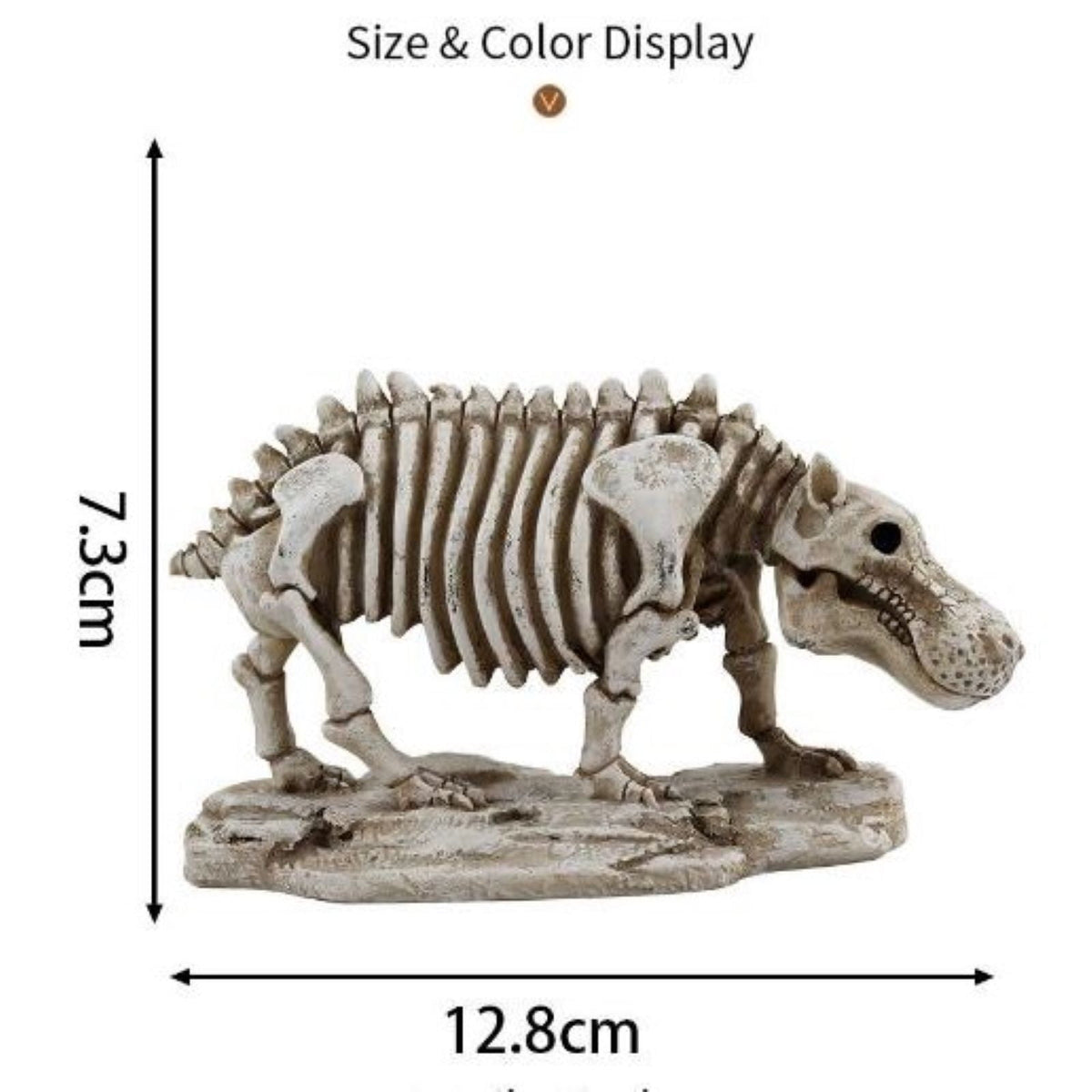 Dmlowu Animal Skeletons Halloween Decorations, 3.5x8" Plastic Halloween Skeleton for Home Decor, Spooky Human Skeleton for Halloween Decorations Outdoor & Infoor